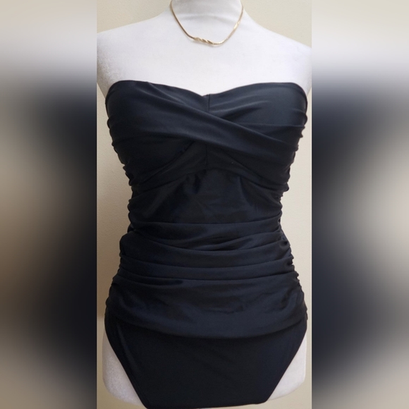 NEW Relleciga Black Strapless Swimsuit Womens Size M - Picture 4 of 9